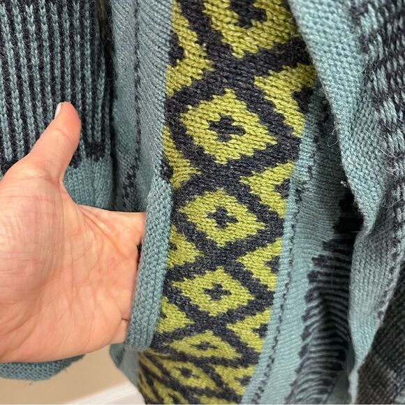 J Jill wool blend waterfall Aztec print cardigan. Sz XS - Picture 4 of 7